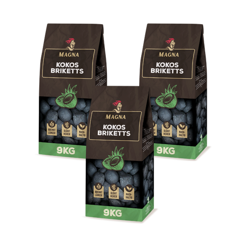 MAGNA Premium Naturkohle - Kokoskohle / Kokosbriketts - Grillkohle aus Kokos - Briketts aus Kokosnussschalen online kaufen / bestellen