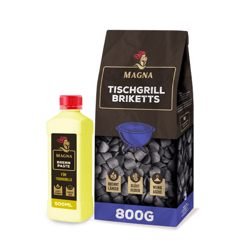 MAGNA Premium Naturkohle - Tischgrillkohle - Grillkohle / Grillbriketts für den Tischgrill - Holzkohle online kaufen / bestellen